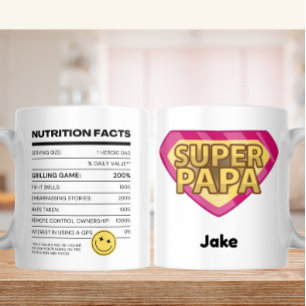 Mug La valeur nutritive alimentée par les blagues papa