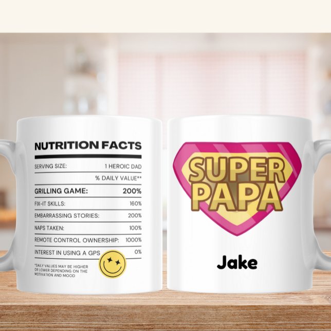 Mug La valeur nutritive alimentée par les blagues papa (Créateur téléchargé)