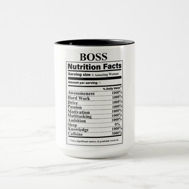 Mug La valeur nutritive de Lady Boss (Centre)