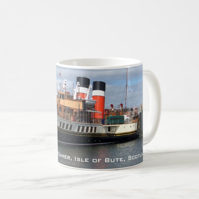 Mug La vapeur Waverley Paddle, Rothesay, Écosse (Devant droit)