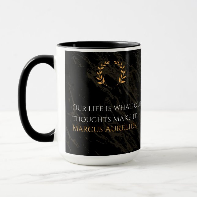 Mug La vérité de Marcus Aurelius : façonner la vie (Gauche)