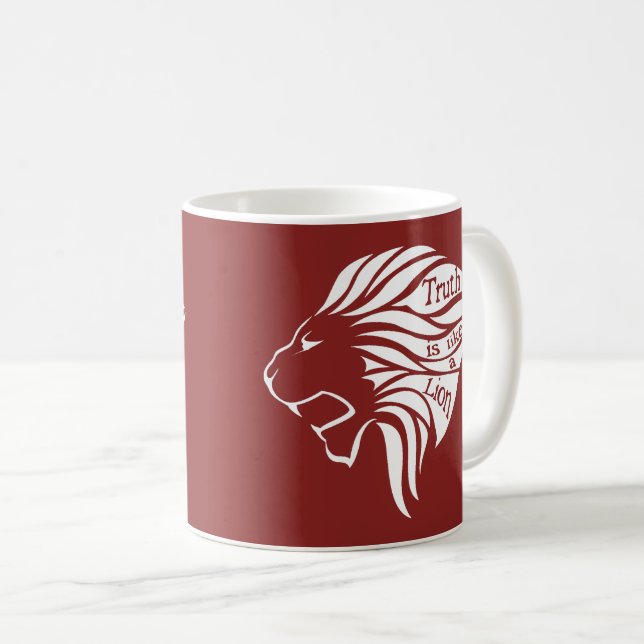 Mug La vérité est comme un lion (Devant droit)