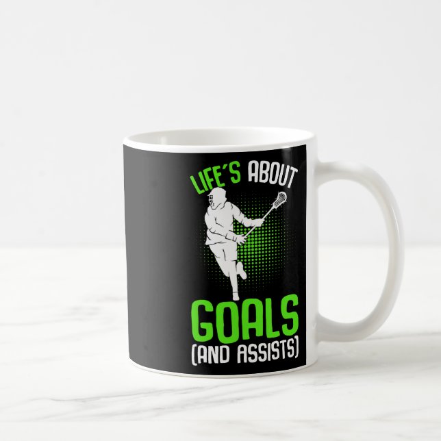 Mug La vie à propos des objectifs Lacrosse Joueuse Jeu (Droite)