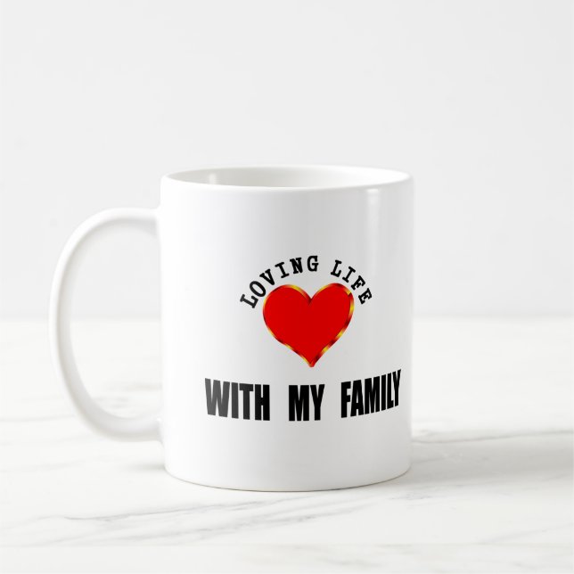 Mug La vie affectueuse avec ma famille (Gauche)