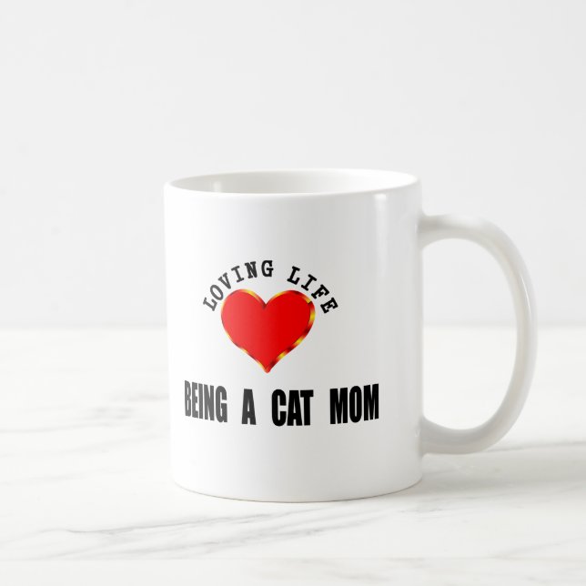 Mug La vie affectueuse étant une maman de chat (Droite)