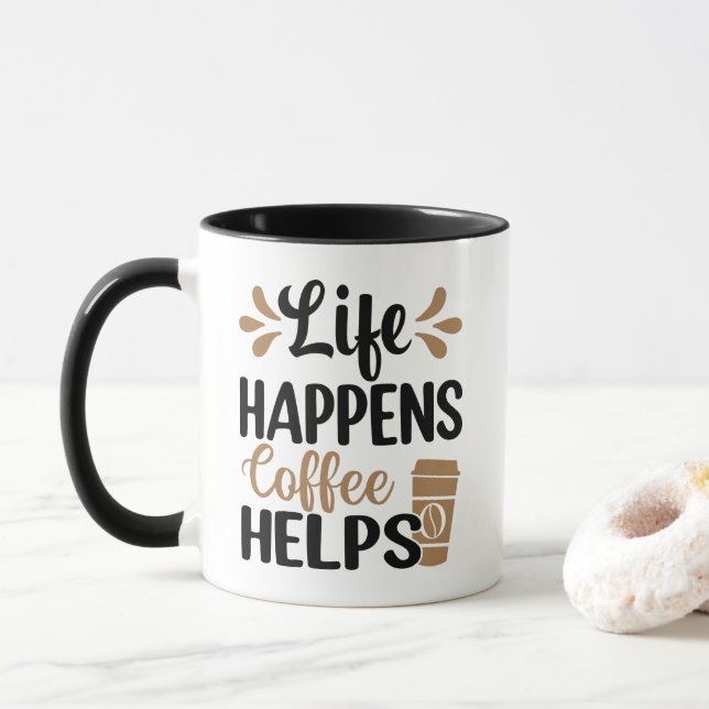 Mug La vie arrive Café aide (Avec donut)