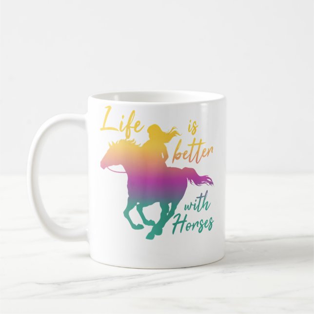 Mug La vie avec des femmes propriétaires de chevaux éq (Gauche)