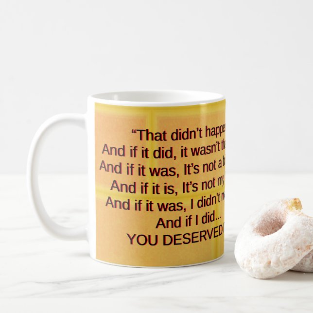 Mug La Vie Avec Narcissiste ! (Avec donut)