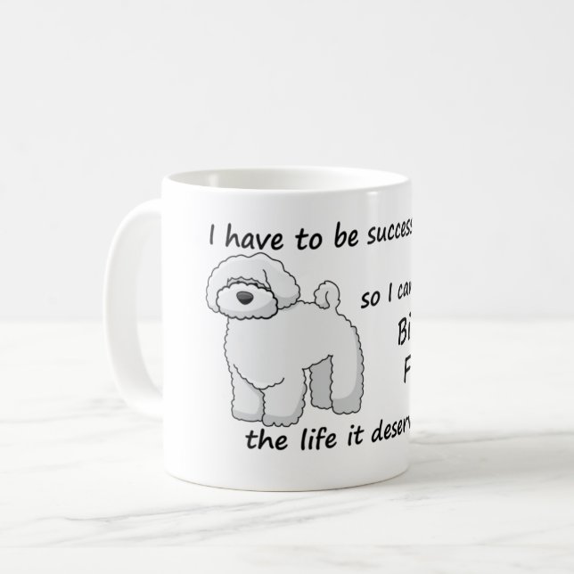 Mug La vie Bichon Frise mérite (Devant gauche)