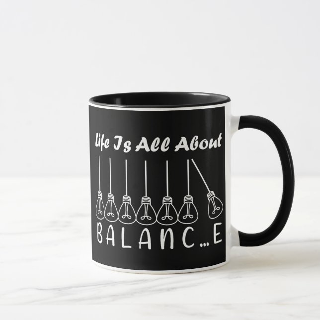 Mug La vie, c'est l'équilibre de l'inspiration de moti (Droite)