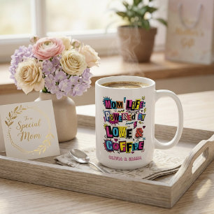 Mug La Vie Colorée de Maman Alimentée par l'Amour et l