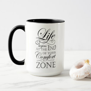 Mug La vie commence à la fin de votre citation de zon