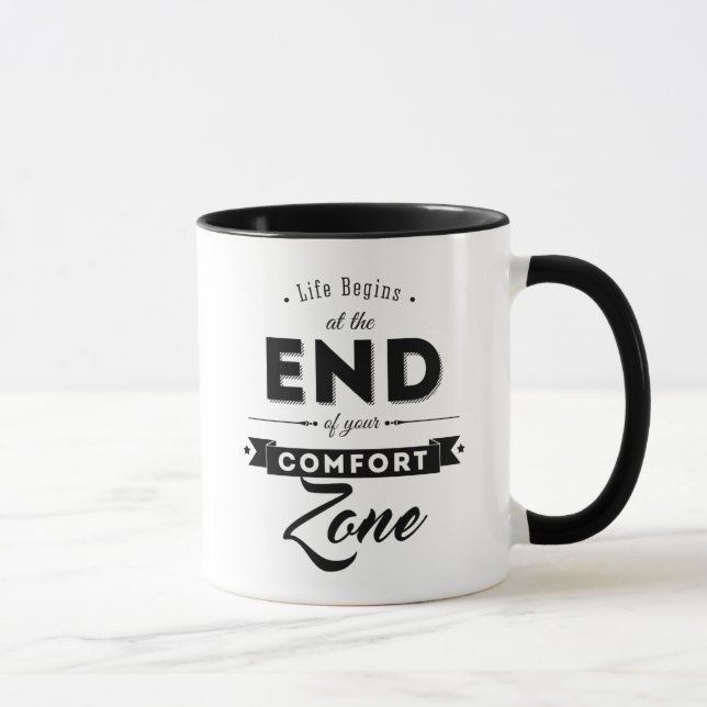 Mug La vie commence à la fin de votre zone de confort (Droite)