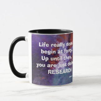 MUG LA VIE COMMENCE À QUARANTE CAFÉ