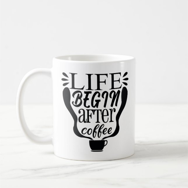 Mug La vie commence après le café (Gauche)