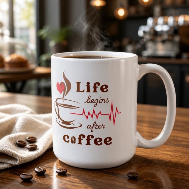 Mug La vie commence après le café (Créateur téléchargé)
