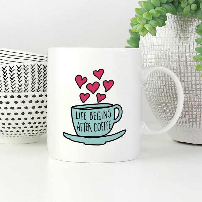 Mug La vie commence après le café (Créateur téléchargé)