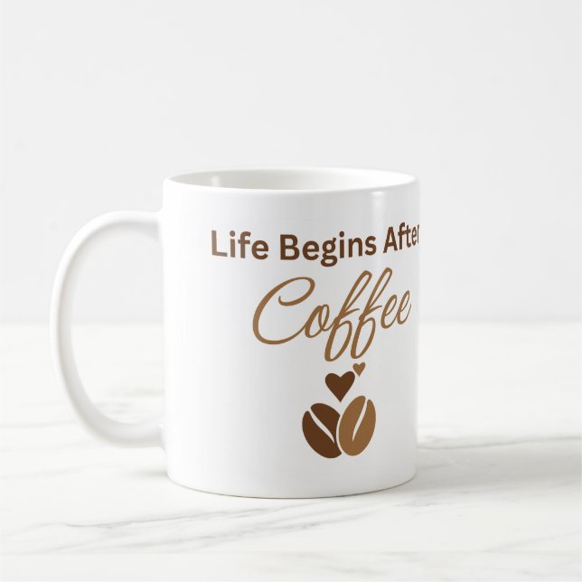 Mug La vie commence après le café, Café du matin cosy (Gauche)