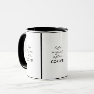 MUG ***LA VIE COMMENCE APRÈS LE CAFÉ*** L'ENTHOUSIASTE