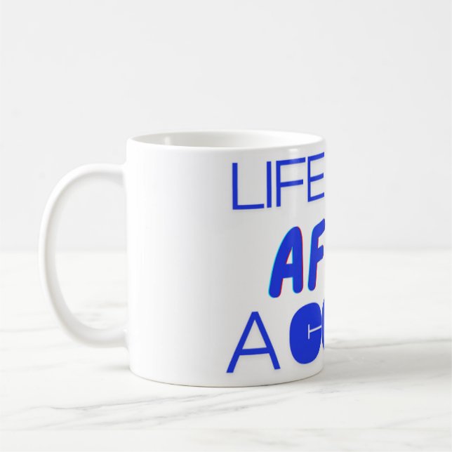 Mug La vie commence après le café - réveillez-vous et  (Gauche)