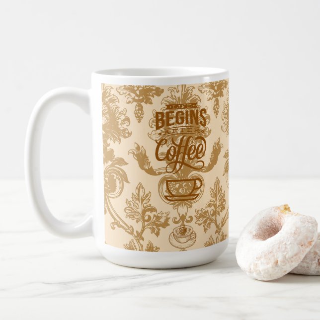 Mug La vie commence par (Avec donut)
