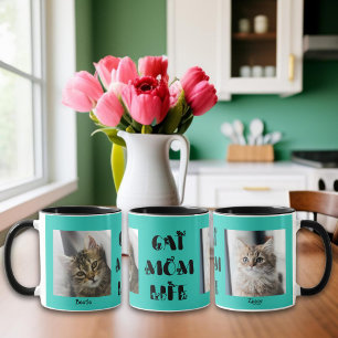 Mug La vie de maman de chat de photo personnalisée sar