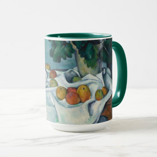 Mug La vie de Paul Cezanne | toujours avec des pommes (Devant droit)