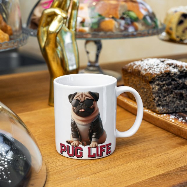Mug La vie de Pug Chien mignon (Créateur téléchargé)