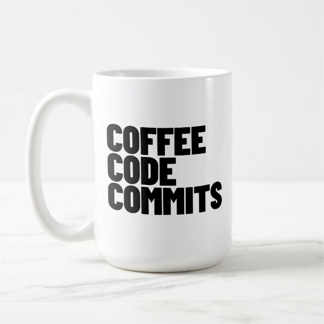 Mug La vie d'ingénieur logiciel - Café Code Commit Dev (Gauche)