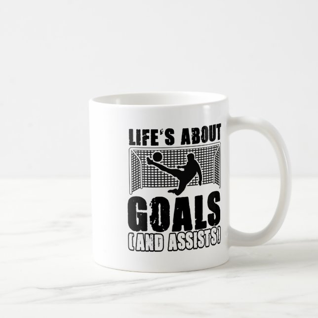 Mug La vie d'un footballeur est à propos d'objectifs e (Droite)
