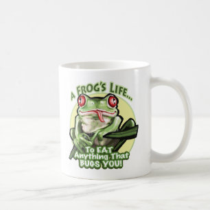 Mug La vie d'une grenouille - pour manger tout ce qui