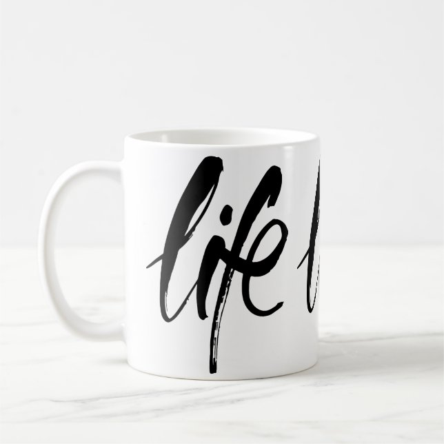 Mug La vie en noir brossé (Gauche)