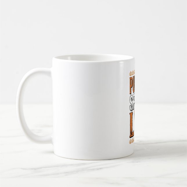 Mug La vie épicée de citrouille Typographie Halloween  (Gauche)