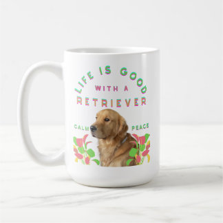 Mug La vie est belle avec un Retriever