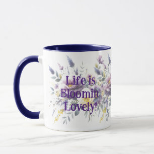 Mug La vie est Bloomin Lovely Ajouter votre propre cit
