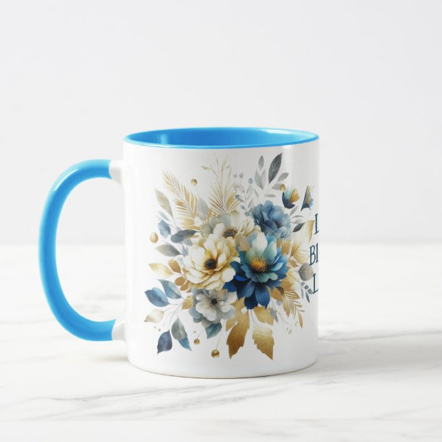 Mug La vie est Bloomin Lovely Ajouter votre propre cit (Gauche)