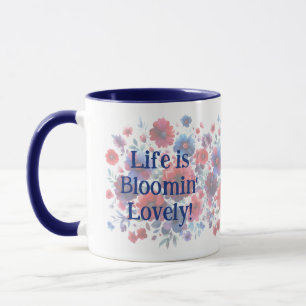 Mug La vie est Bloomin Lovely Ajouter votre propre cit