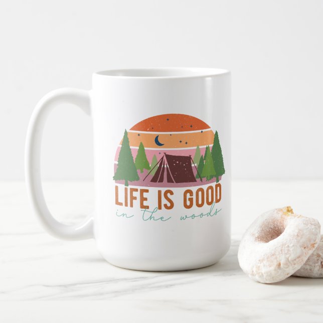 Mug La vie est bonne dans les bois (Avec donut)