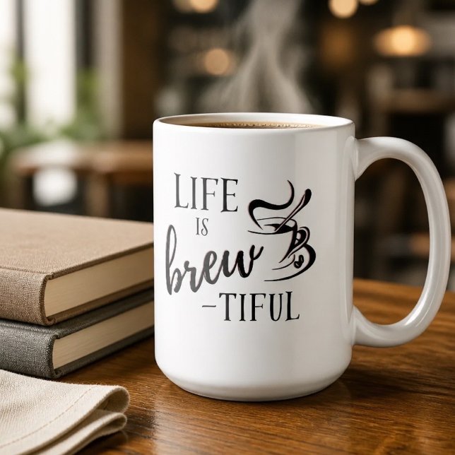 Mug La vie est Brew-tiful pour les amateurs de café (Créateur téléchargé)