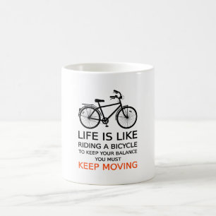 Mug la vie est comme monter une bicyclette, art de