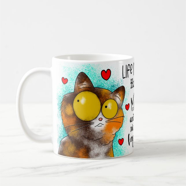 Mug La vie est courte Accrochez votre moelle à café (Gauche)