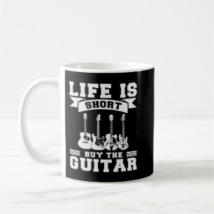 Mug La vie est courte Acheter la Guitare Mens Graphic