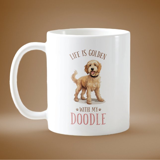 Mug La vie est dorée avec un Doodle (Créateur téléchargé)