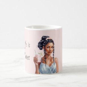 Mug La vie est douce Top bleu femme