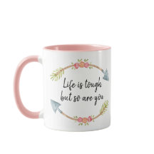 La vie est dure Aquarelle Fleur Arrow Rose