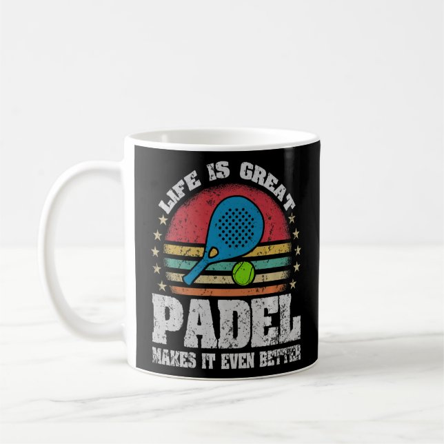 Mug La vie est grand Padel fait mieux Padel (Gauche)