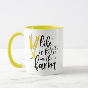 Mug La vie est meilleure à la ferme Blé