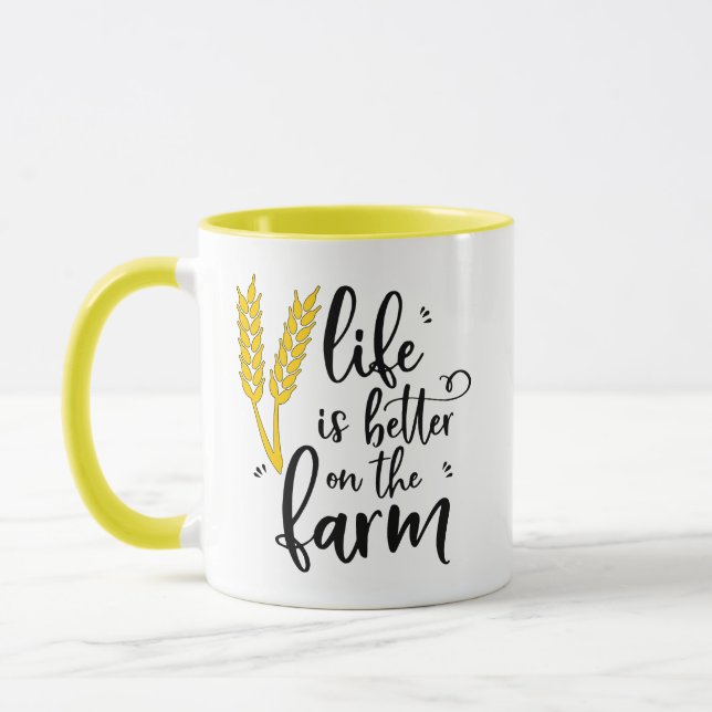 Mug La vie est meilleure à la ferme Blé (Gauche)