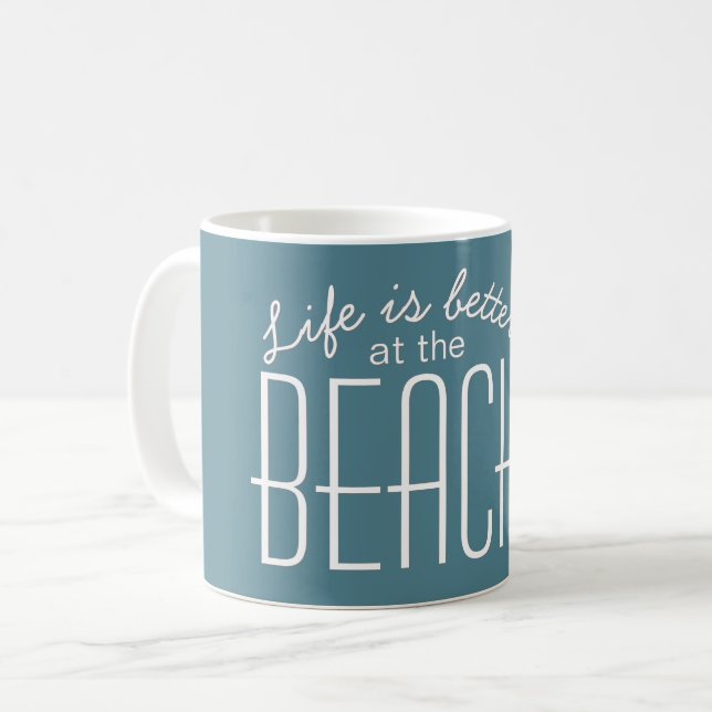 Mug La vie est meilleure à la typographie de citation  (Devant gauche)