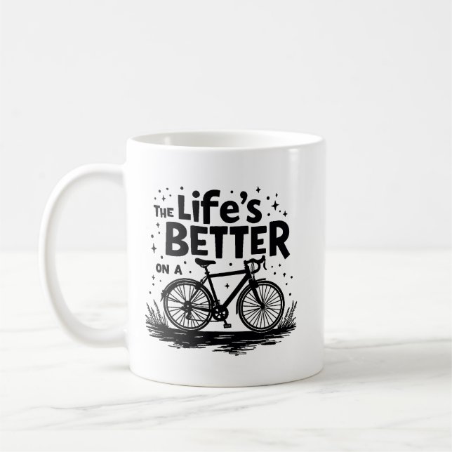 Mug La vie est meilleure à vélo (Gauche)